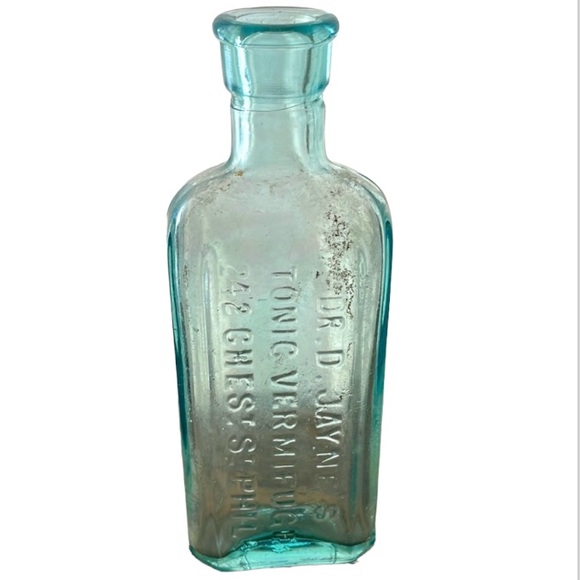 VINTAGE➕DR D Jayne’s Tonic Vermifuge Apothecary Bottle - Picture 2 of 5